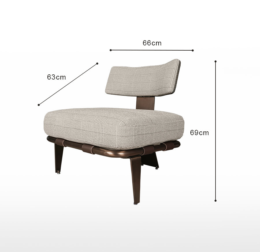 Fauteuil de salon pied-de-poule