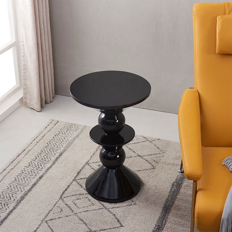 Table d’appoint noire glossy GAYA