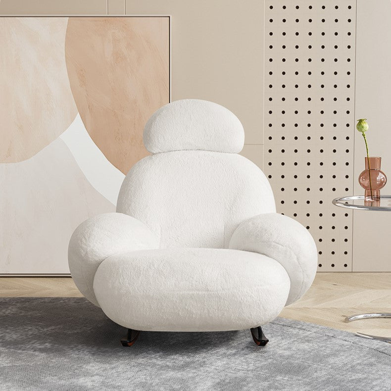 Chaise à bascule blanche