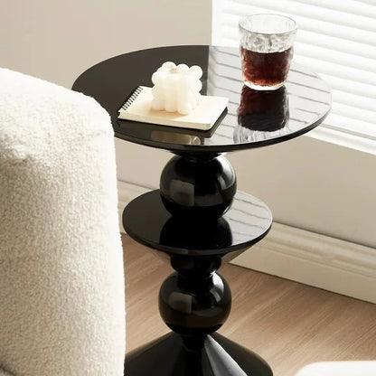 Table d’appoint noire glossy GAYA
