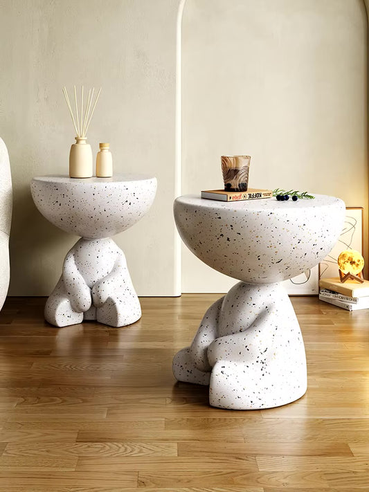 Table d'appoint en terrazzo sculpturale