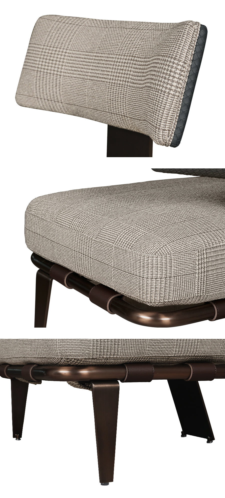 Fauteuil de salon pied-de-poule