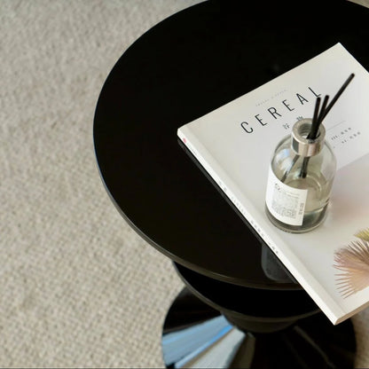 Table d’appoint noire glossy GAYA