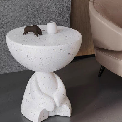 Table d'appoint en terrazzo sculpturale