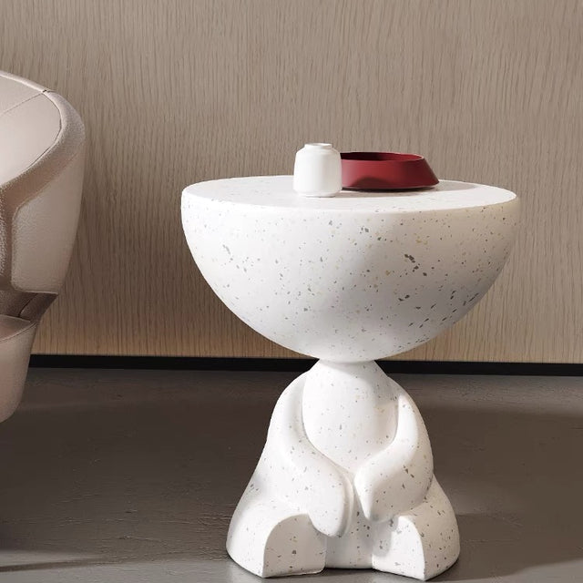 Table d'appoint en terrazzo sculpturale