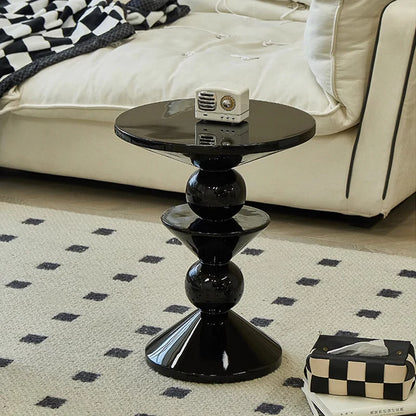 Table d’appoint noire glossy GAYA