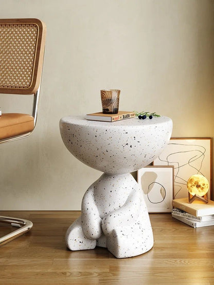 Table d'appoint en terrazzo sculpturale