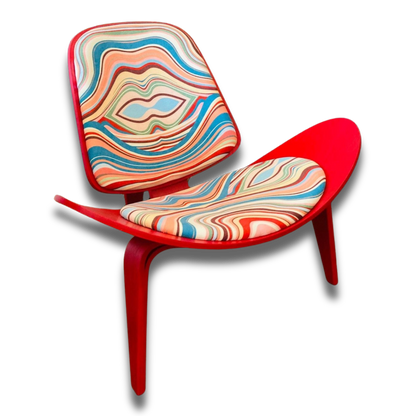 La chaise Shell JL Mollers multicolore