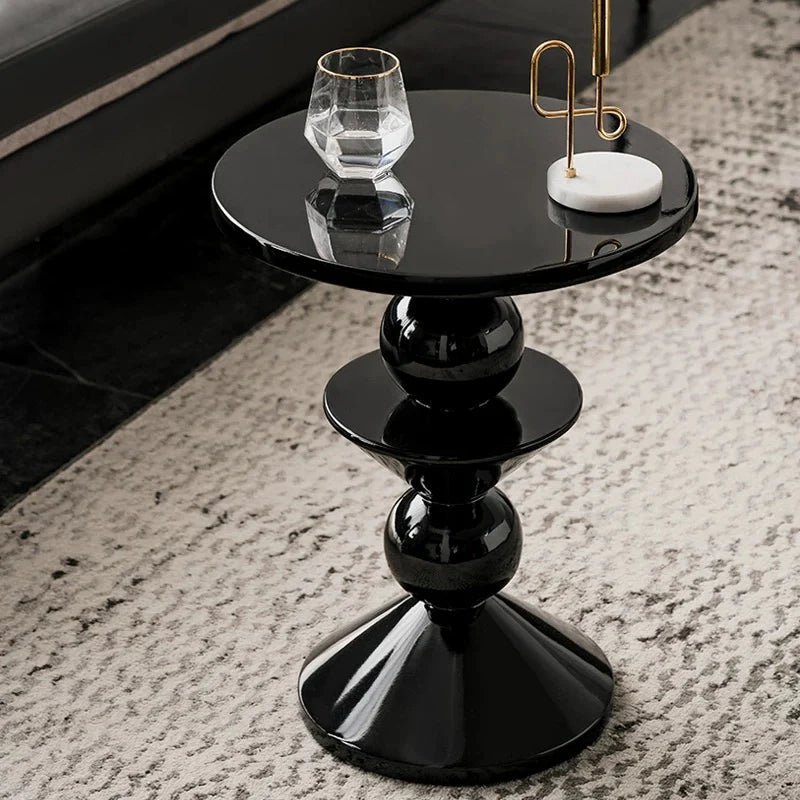 Table d’appoint noire glossy GAYA