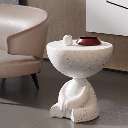 Table d'appoint en terrazzo sculpturale