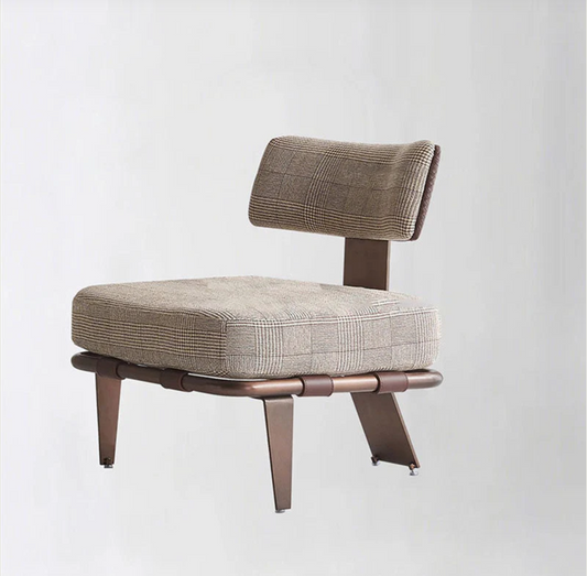 Fauteuil de salon pied-de-poule