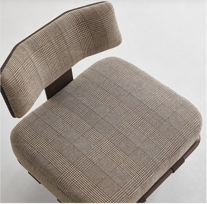 Fauteuil de salon pied-de-poule