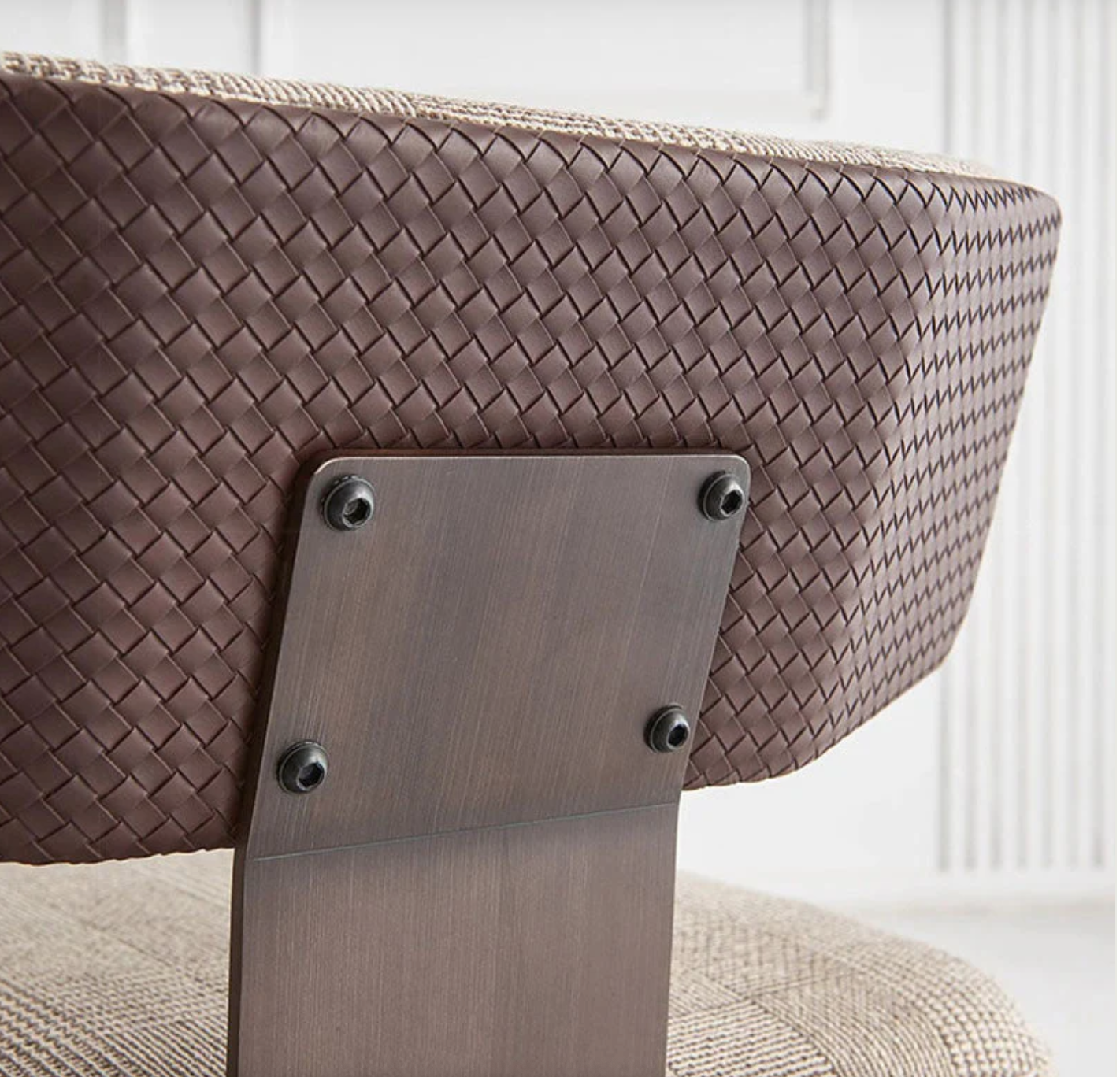 Fauteuil de salon pied-de-poule