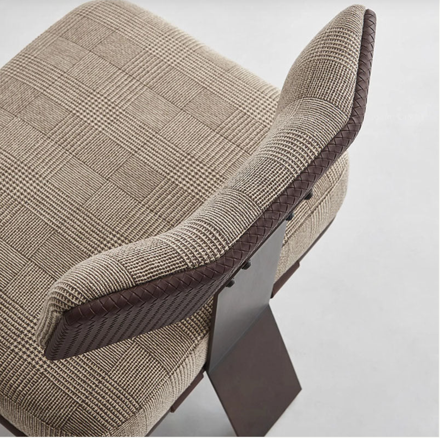 Fauteuil de salon pied-de-poule