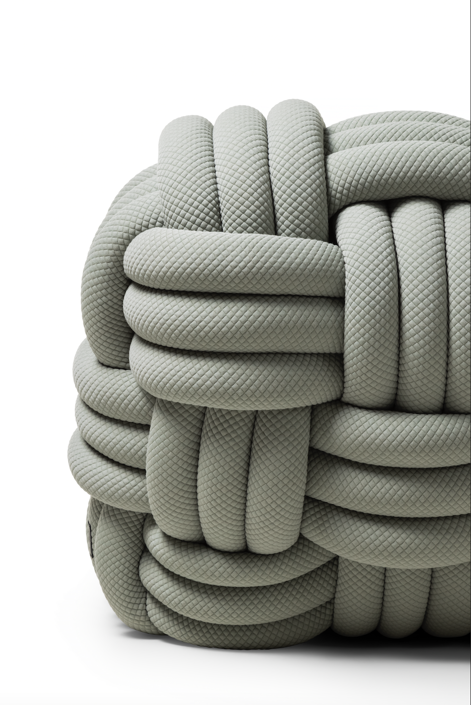 Fauteuil lounge Knitty vert sauge