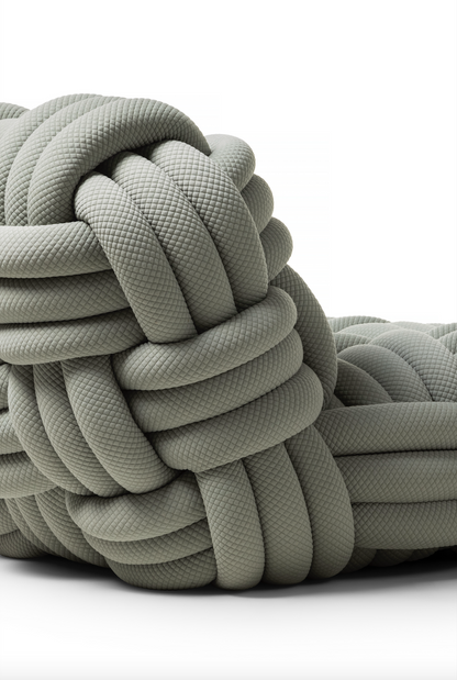 Fauteuil lounge Knitty vert sauge