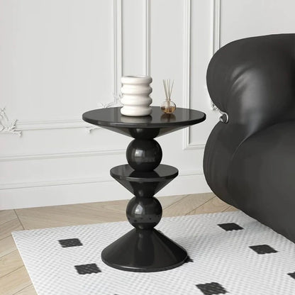 Table d’appoint noire glossy GAYA