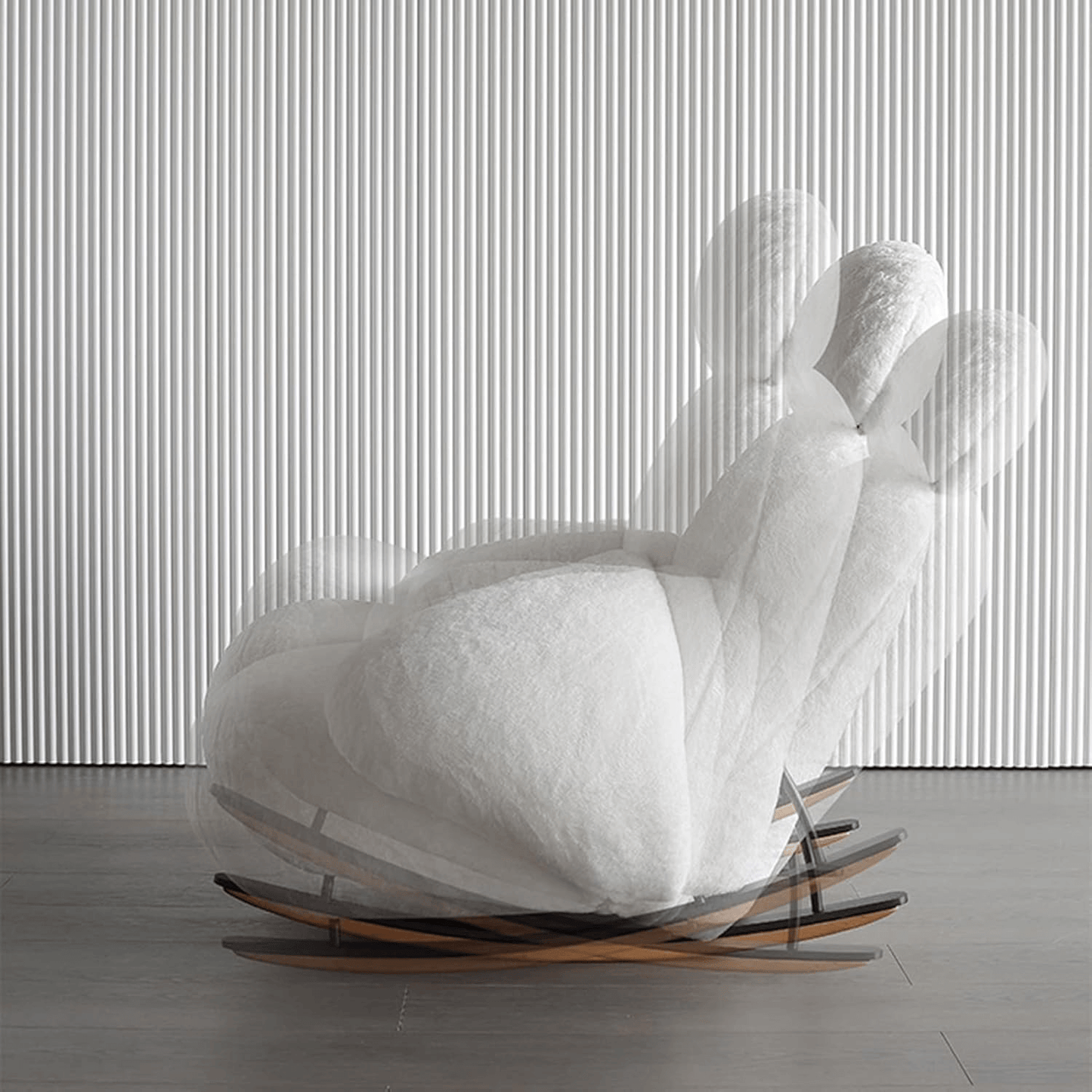 Chaise à bascule blanche