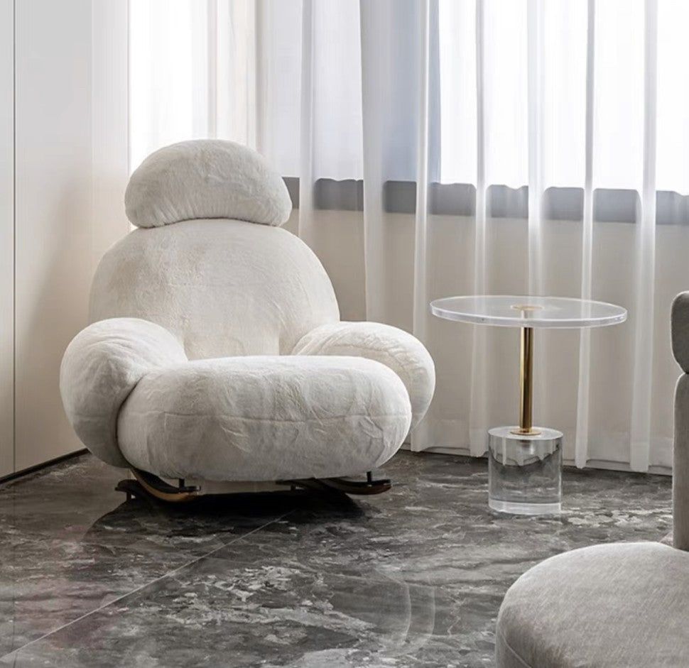 Chaise à bascule blanche