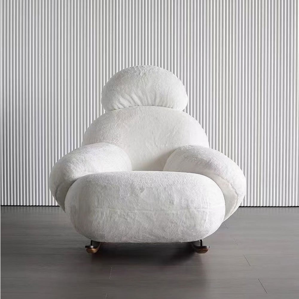 Chaise à bascule blanche