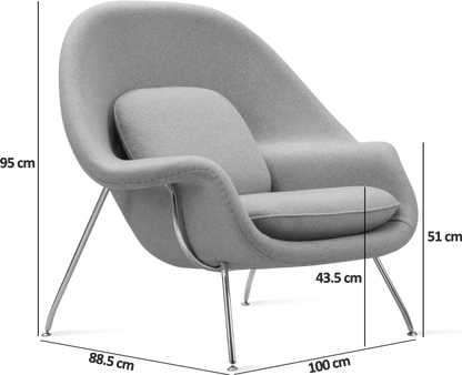 Fauteuil Womb relax Gris