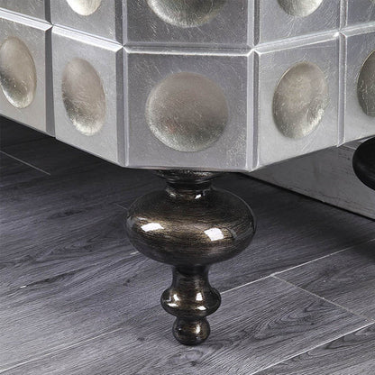 Buffet Aurora argenté brillant