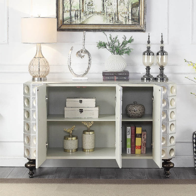 Buffet Aurora argenté brillant