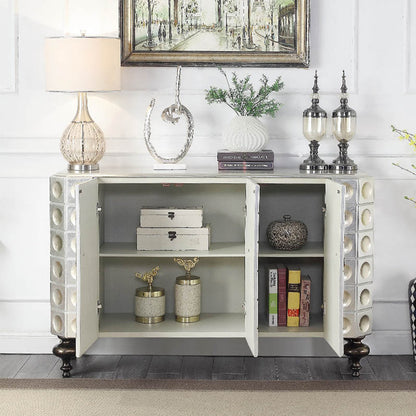 Buffet Aurora argenté brillant