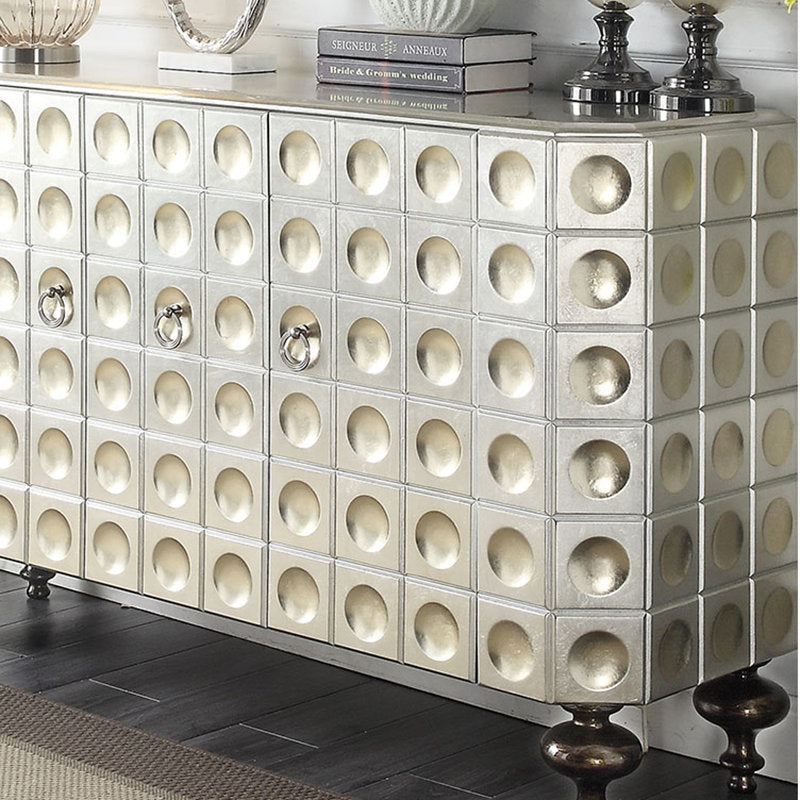 Buffet Aurora argenté brillant