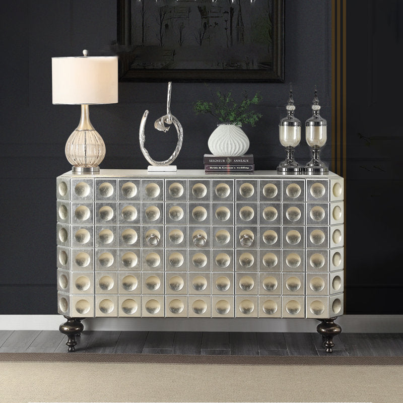 Buffet Aurora argenté brillant