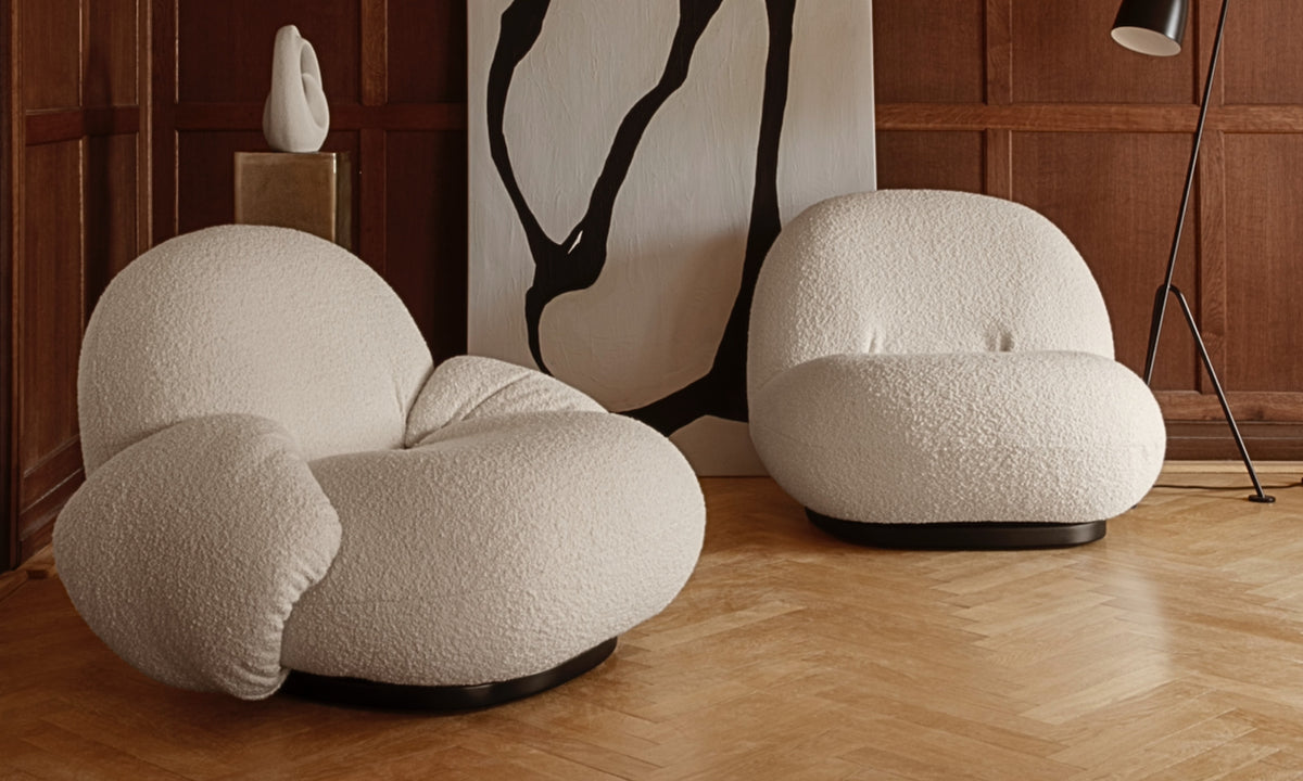 Fauteuil lounge bouclette
