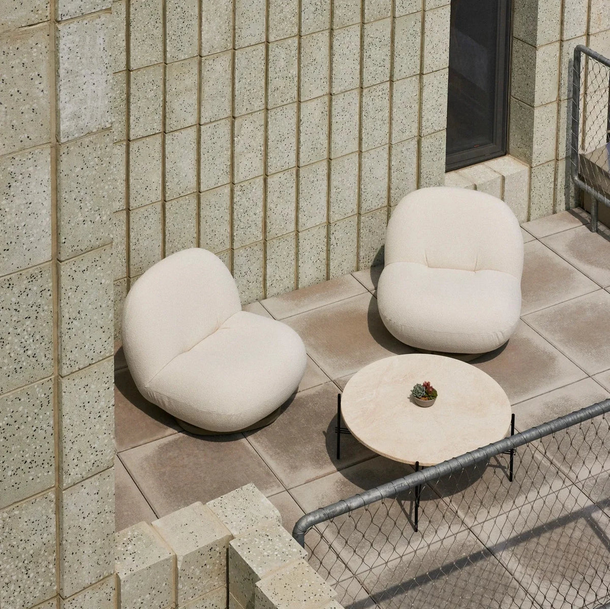 Fauteuil lounge bouclette