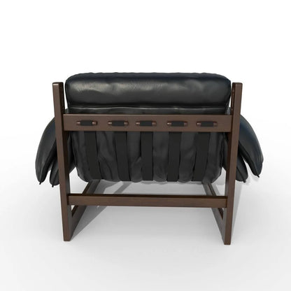 Fauteuil en cuir Henry noir