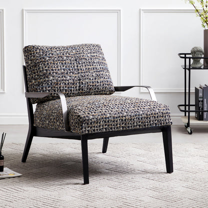 Fauteuil en lin anthracite gary