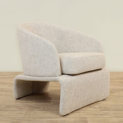 fauteuil Cozy Arch bouclé avec tabouret