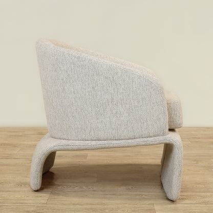 fauteuil Cozy Arch bouclé avec tabouret