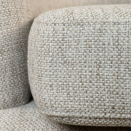 fauteuil Cozy Arch bouclé avec tabouret