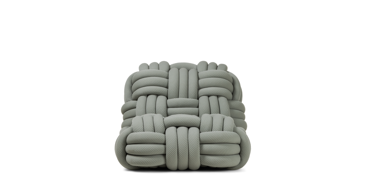 Fauteuil lounge Knitty vert sauge