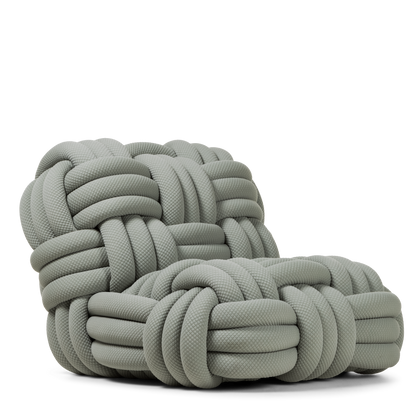 Fauteuil lounge Knitty vert sauge