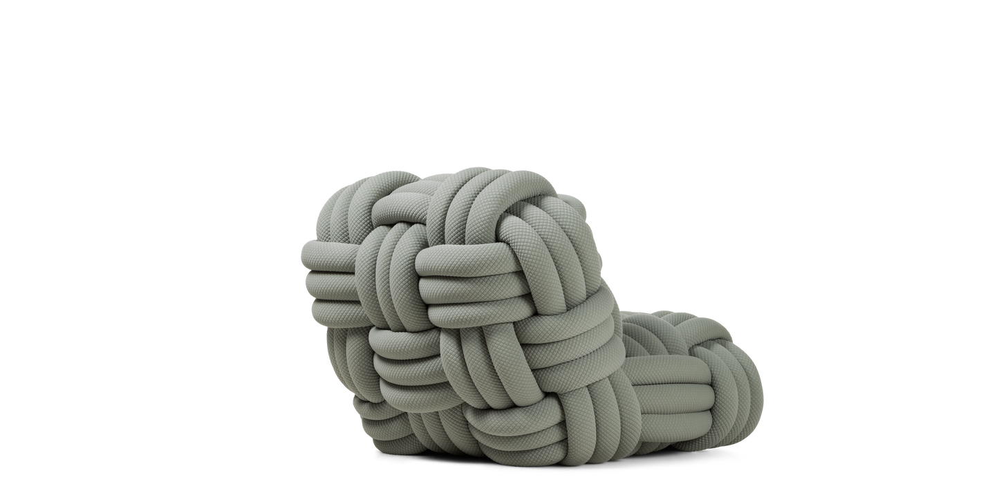 Fauteuil lounge Knitty vert sauge