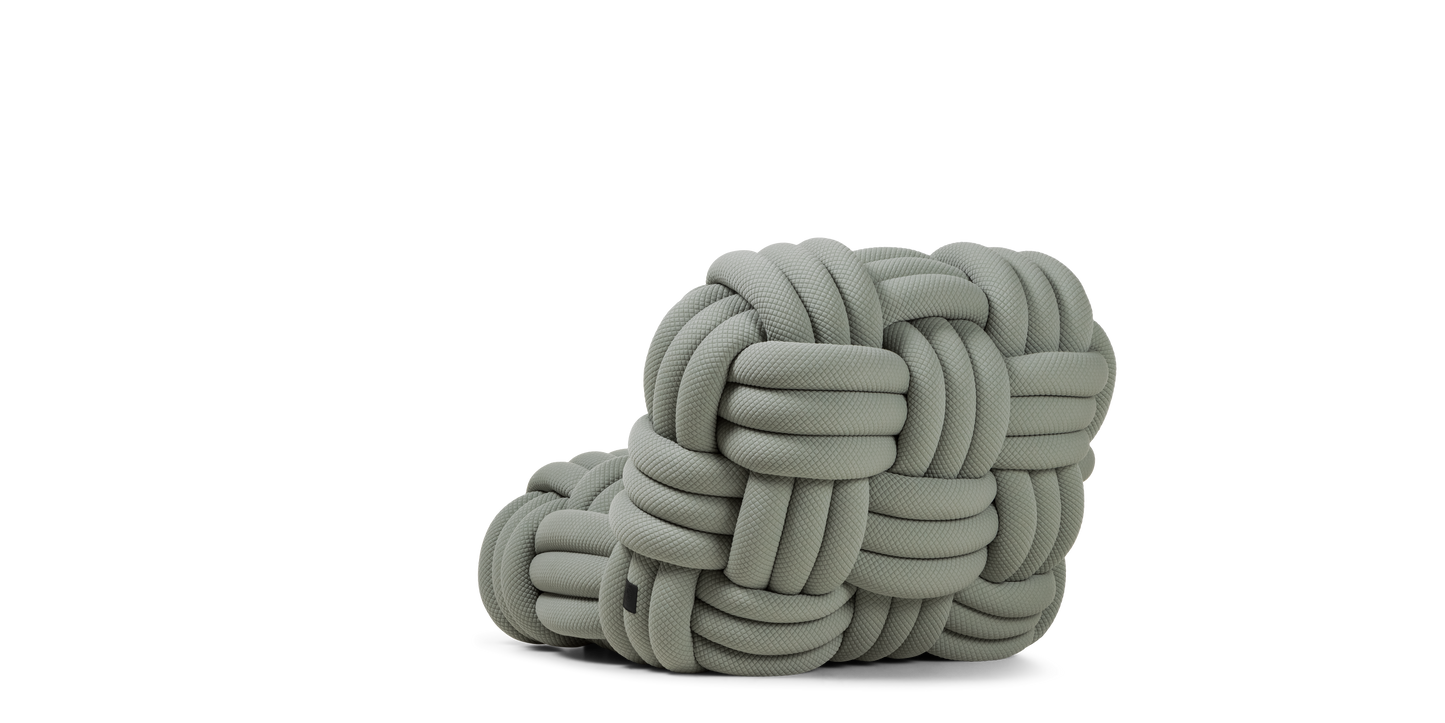 Fauteuil lounge Knitty vert sauge