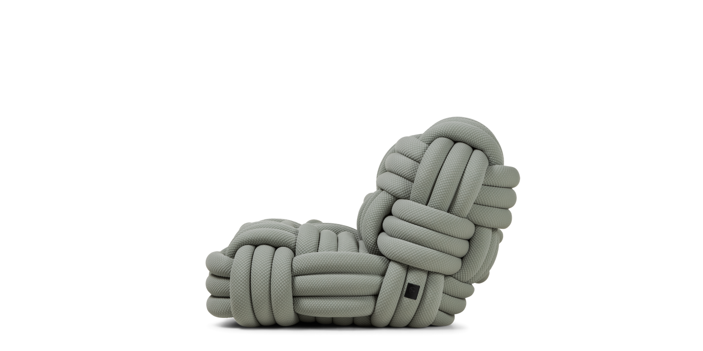 Fauteuil lounge Knitty vert sauge