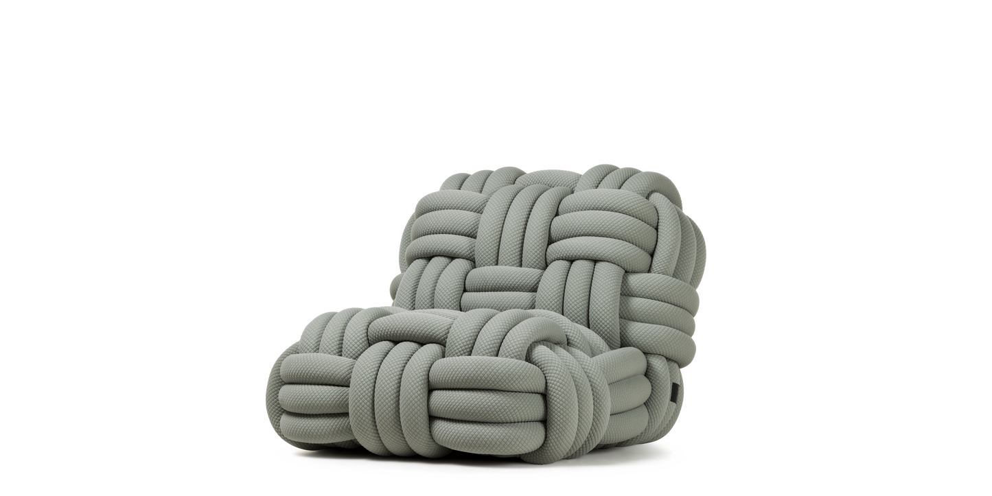 Fauteuil lounge Knitty vert sauge