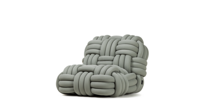 Fauteuil lounge Knitty vert sauge