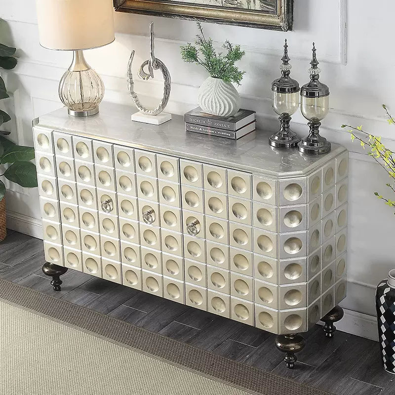 Buffet Aurora argenté brillant