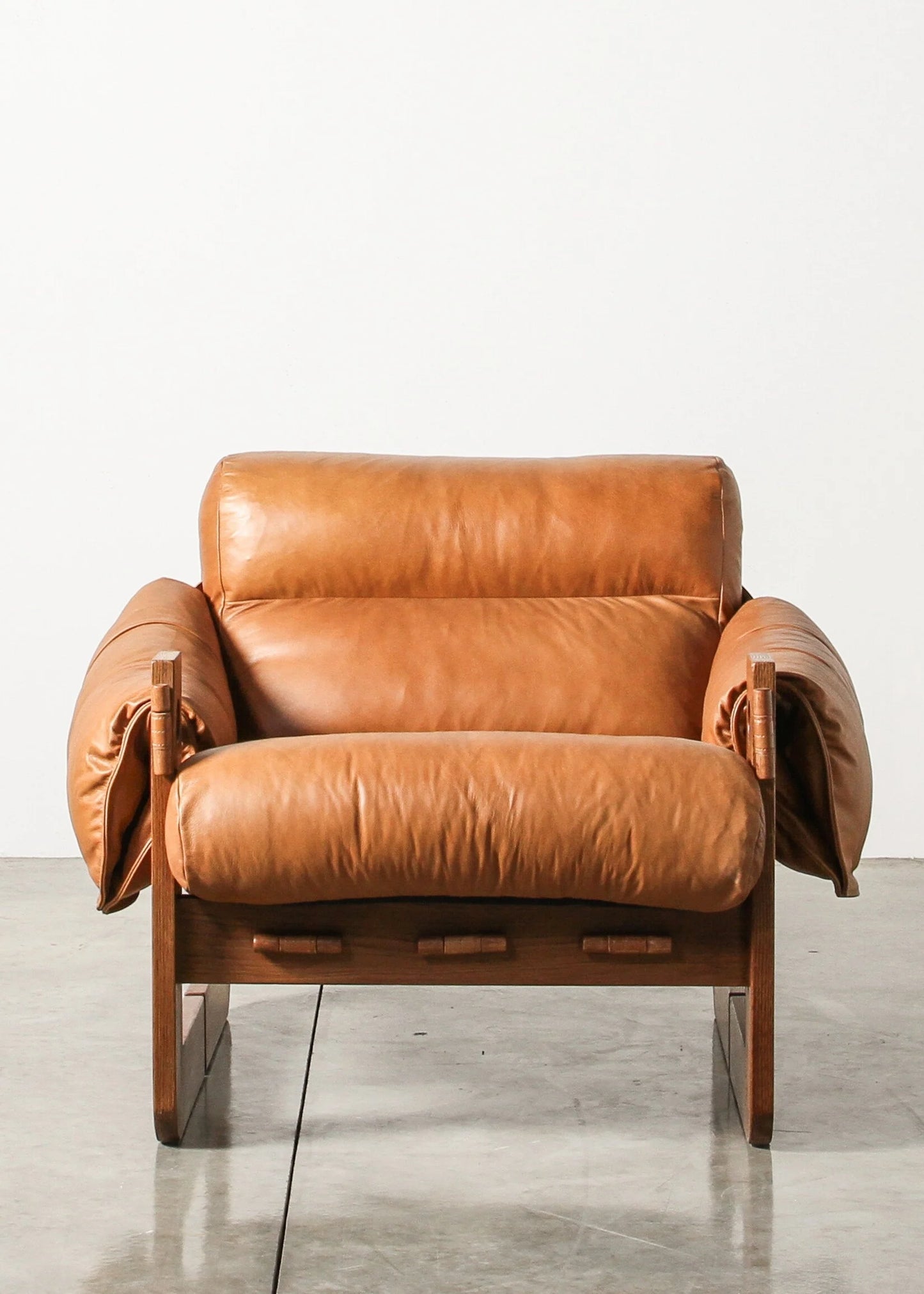 Fauteuil en cuir Henry camel