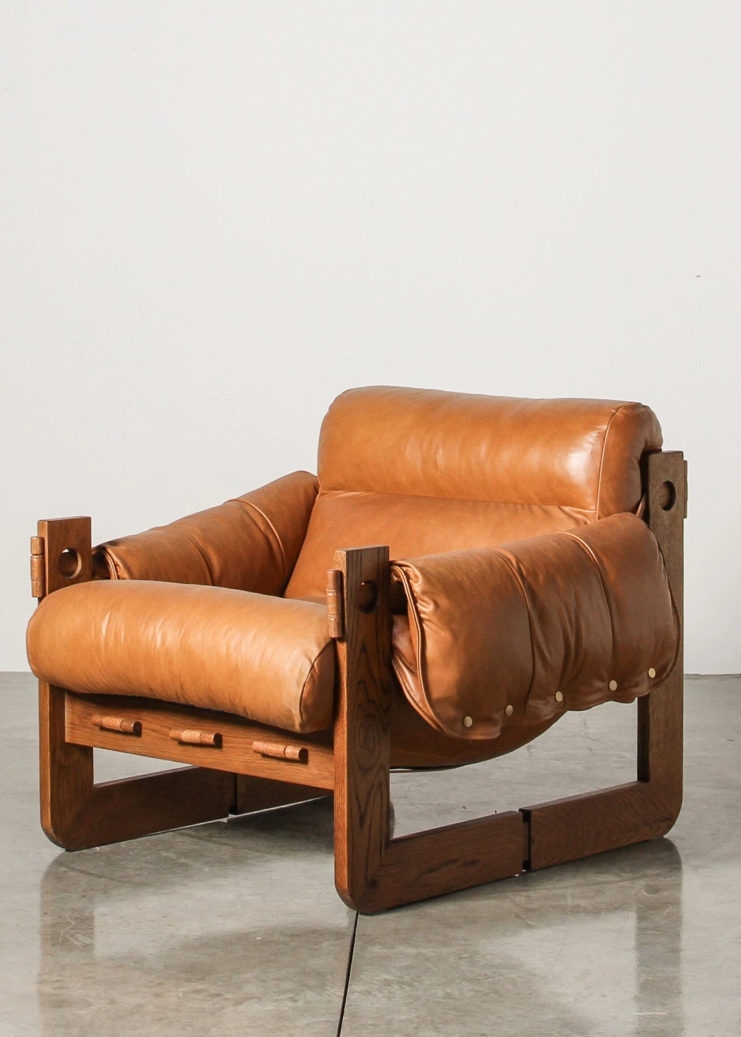 Fauteuil en cuir Henry camel