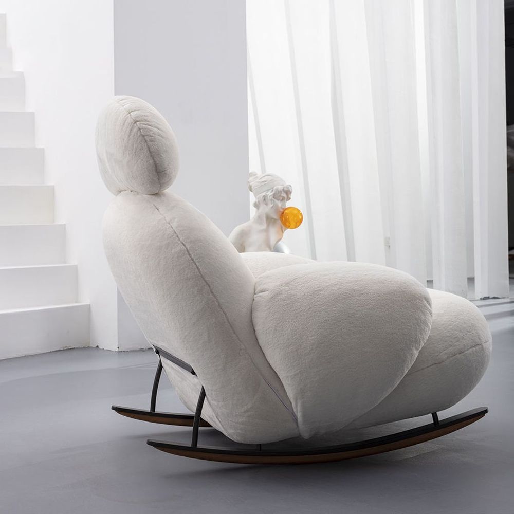 Chaise à bascule blanche